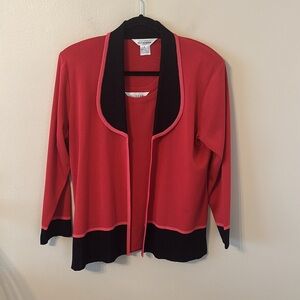 Misook Cardigan Tank/Sweater Set